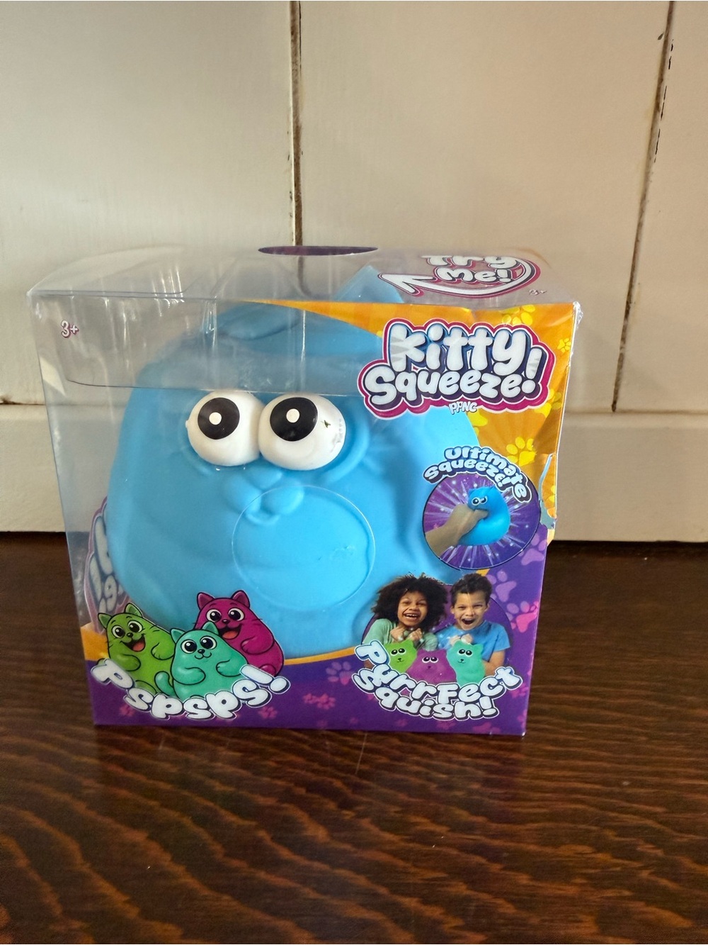 Squeeze Kitty Squeeze Plush Toy - Blue